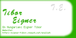tibor eigner business card